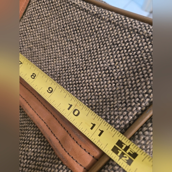 Vintage Hartmann Luggage Tweed And Leather 3 Compartment Carry-on Bag In EUC - Picture 10 of 11